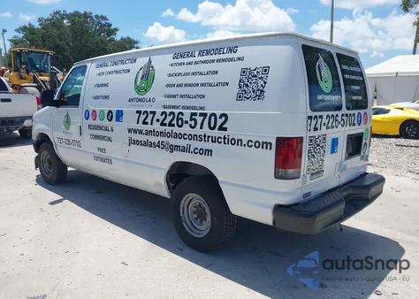 2008 Ford E-250 Commercial/Recreational z USA, uszkodzony, nr VIN 1FTNE24L58DA10776